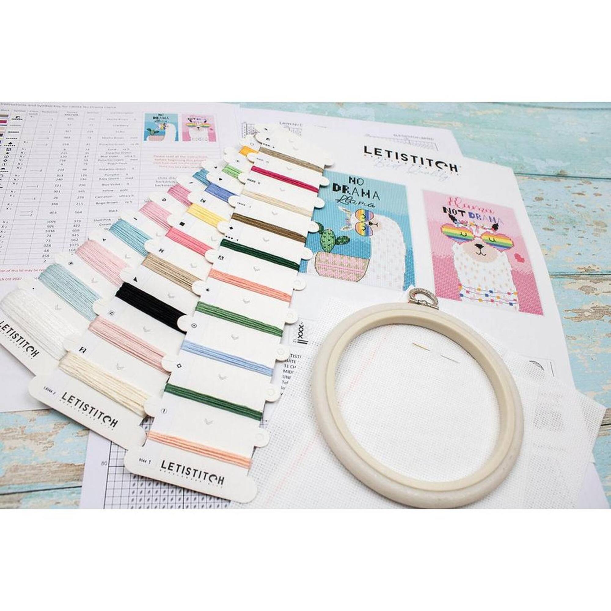 Letistitch No drama Llama Counted Cross Stitch Kit
